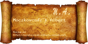 Moczkovcsák Albert névjegykártya